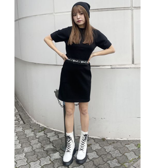 MURUA「スポンジングロゴミニスカート」|スカート|