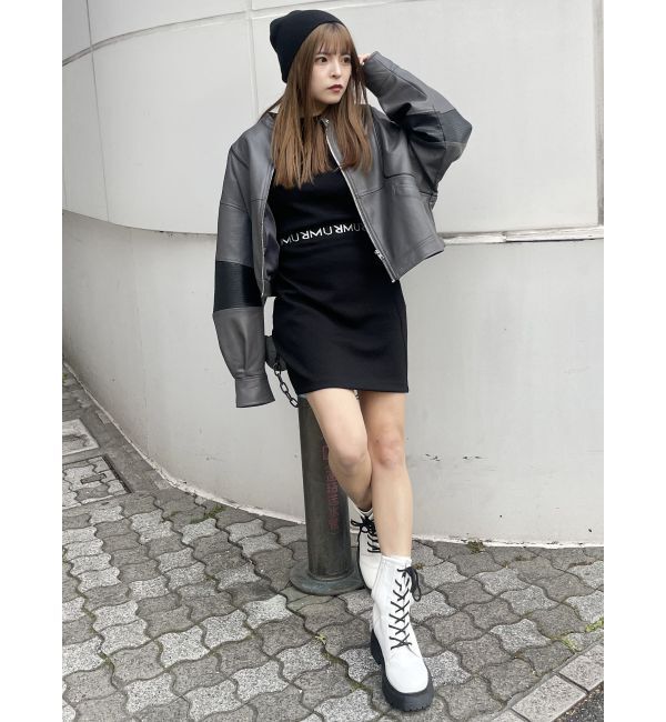 MURUA「スポンジングロゴミニスカート」|スカート|