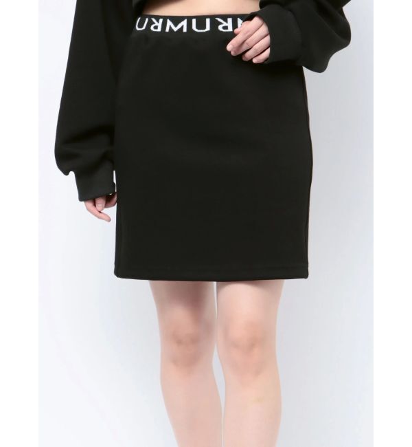 MURUA「スポンジングロゴミニスカート」|スカート|ブラック