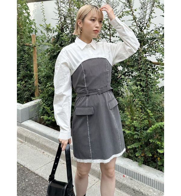 MURUA「シャツドッキングミニワンピース」|ワンピース|