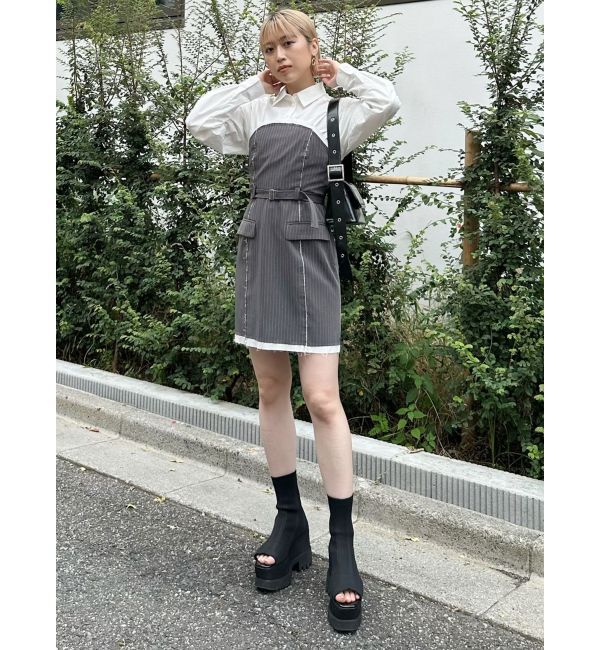 MURUA「シャツドッキングミニワンピース」|ワンピース|