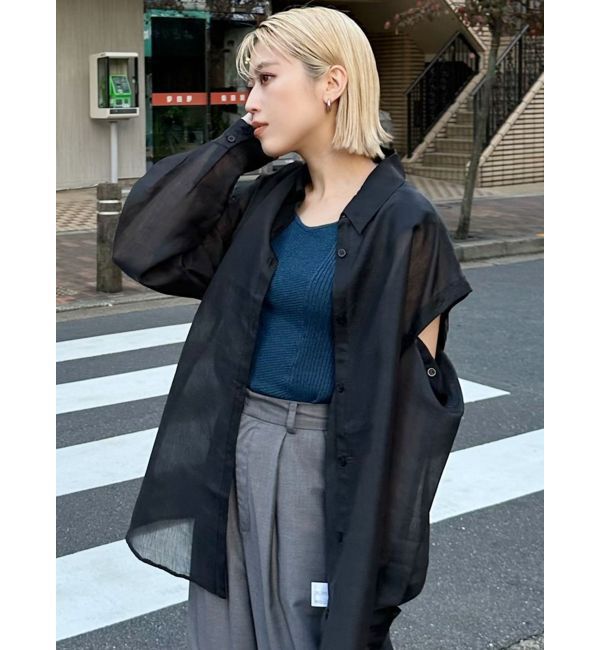 MURUA「2WAYシアーシャツ」|シャツ・ブラウス|