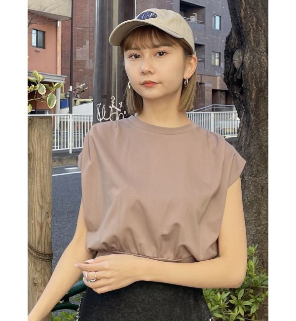 MURUA「タックワイドショルダートップス」|Tシャツ・カットソー|