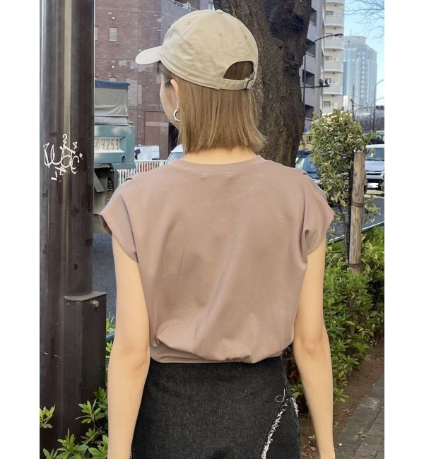 MURUA「タックワイドショルダートップス」|Tシャツ・カットソー|