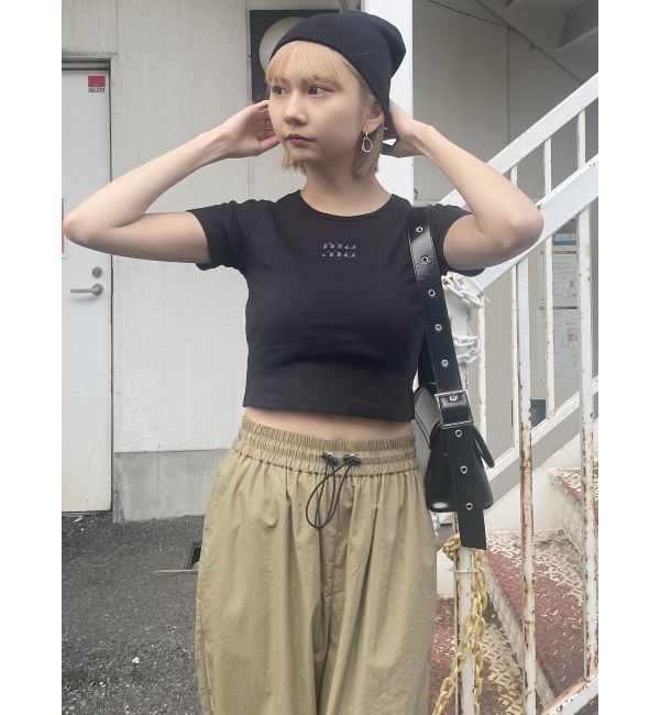 MURUA「メッシュロゴナイロンカーゴフレアパンツ【2way】」|その他|