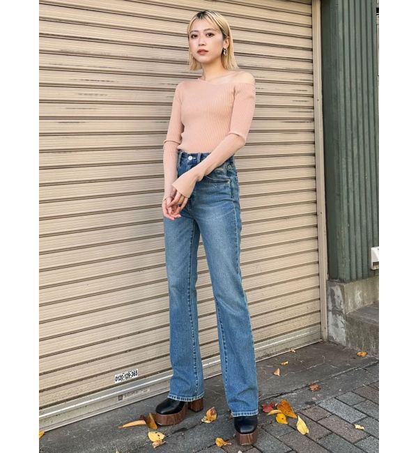 MURUA「ハイウエストヴィンテージフレアデニム」|デニム|