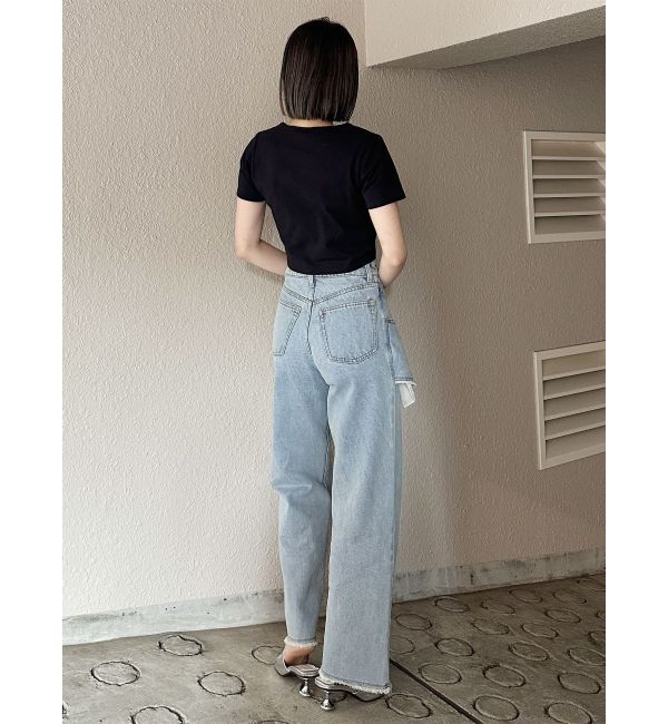 MURUA「スカートレイヤードデニム」|デニム|