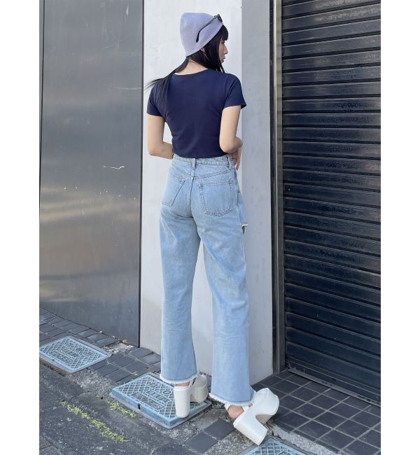 MURUA「スカートレイヤードデニム」|デニム|