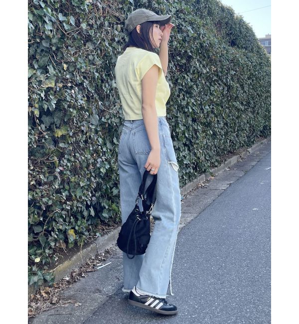 MURUA「スカートレイヤードデニム」|デニム|