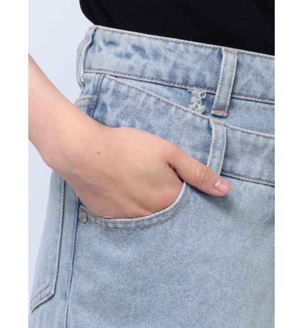 MURUA「スカートレイヤードデニム」|デニム|