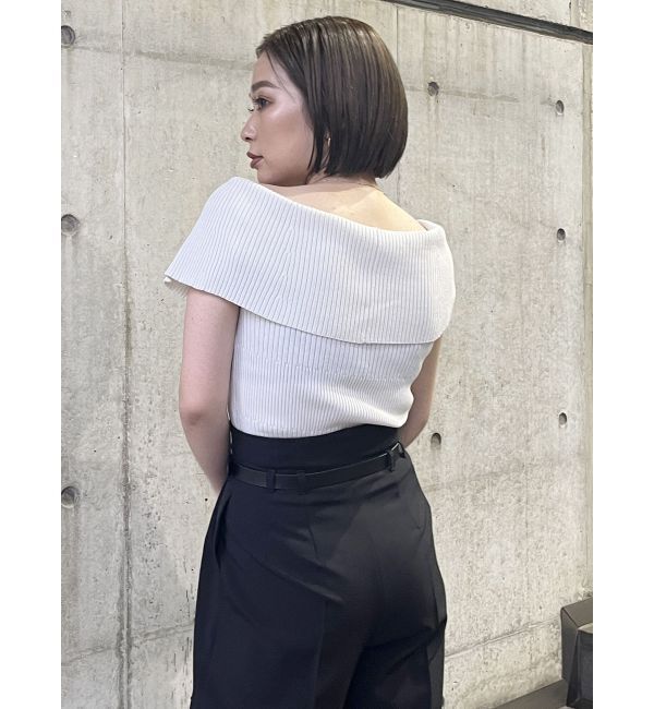 MURUA「オフショルチャイナボタンニット」|ニット・セーター|