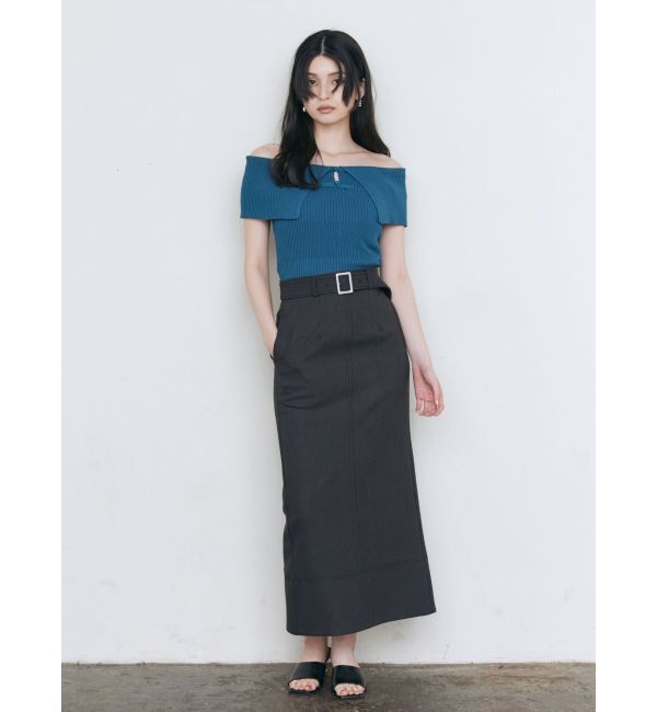 MURUA「オフショルチャイナボタンニット」|ニット・セーター|