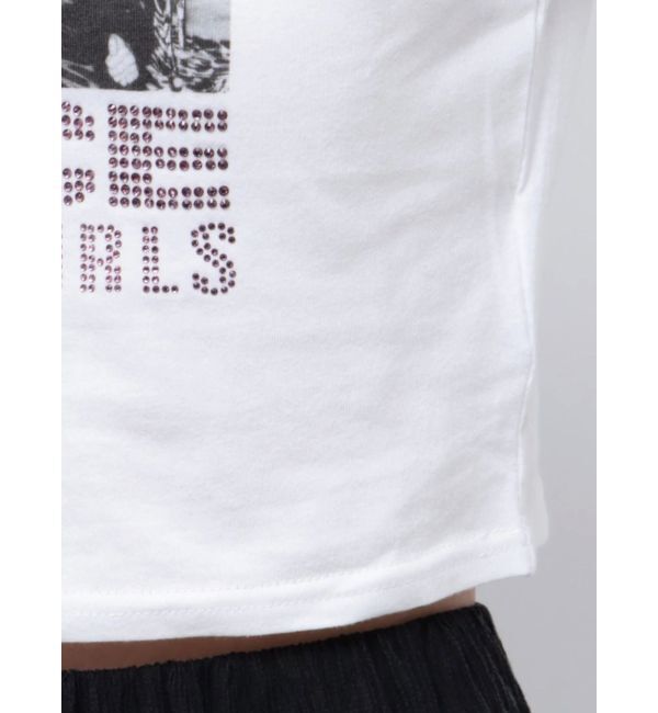 MURUA「【SPICE GIRLS】rhinestone logo Tシャツ」|Tシャツ・カットソー|