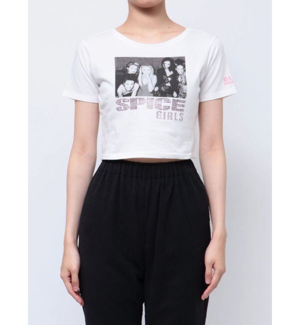 MURUA「【SPICE GIRLS】rhinestone logo Tシャツ」|Tシャツ・カットソー|