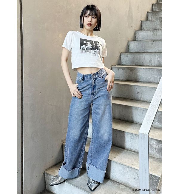 MURUA「【SPICE GIRLS】rhinestone logo Tシャツ」|Tシャツ・カットソー|