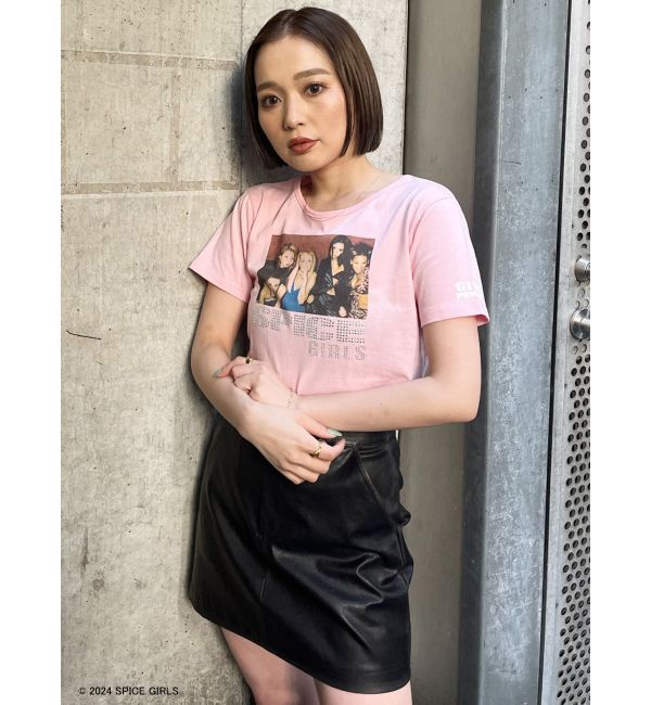 MURUA「【SPICE GIRLS】rhinestone logo Tシャツ」|Tシャツ・カットソー|