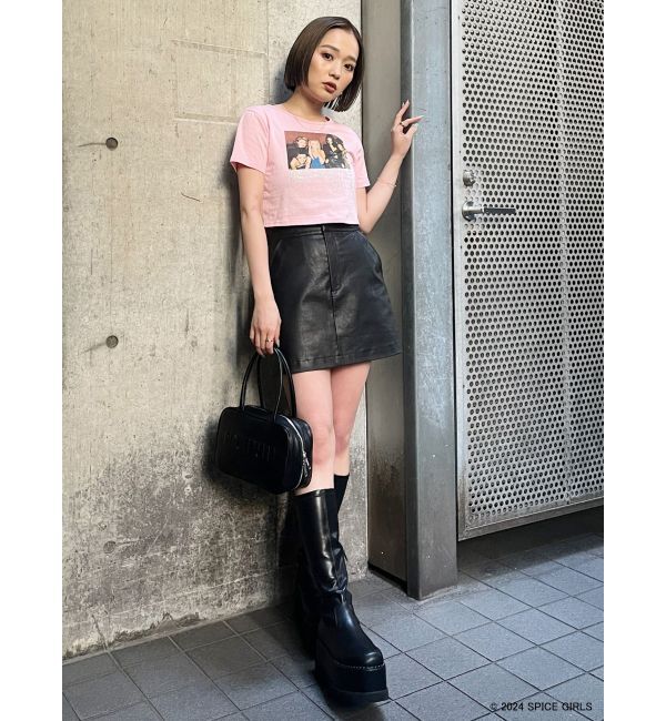 MURUA「【SPICE GIRLS】rhinestone logo Tシャツ」|Tシャツ・カットソー|
