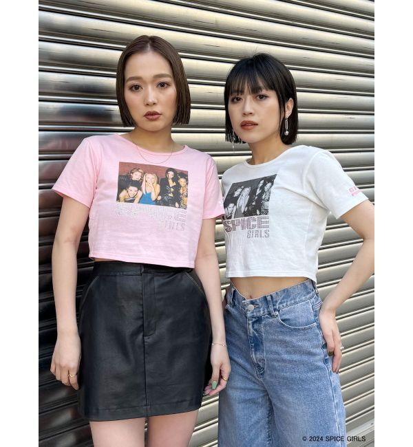 MURUA「【SPICE GIRLS】rhinestone logo Tシャツ」|Tシャツ・カットソー|