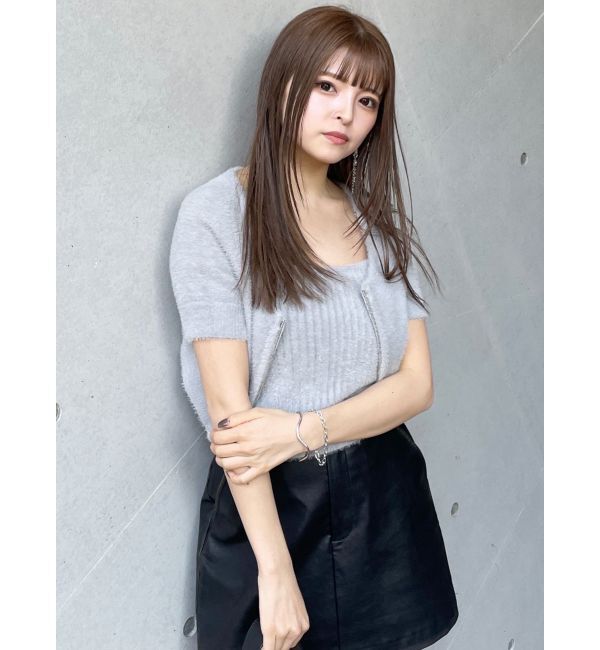 MURUA「シャギージップカーデ&times;キャミSET」|カーディガン|