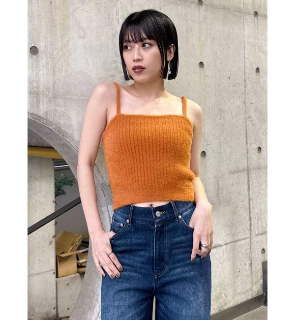 MURUA「シャギージップカーデ&times;キャミSET」|カーディガン|