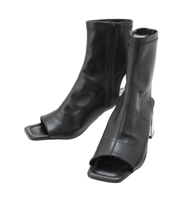 MURUA「ストレッチオープントゥブーツ」|ショートブーツ|