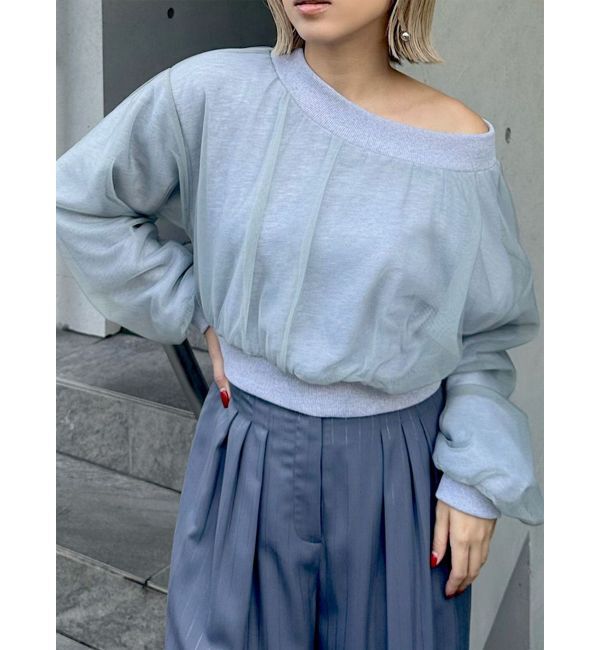 MURUA「チュールレイヤードプルオーバー」|Tシャツ・カットソー|