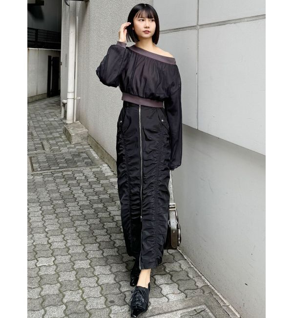 MURUA「チュールレイヤードプルオーバー」|Tシャツ・カットソー|