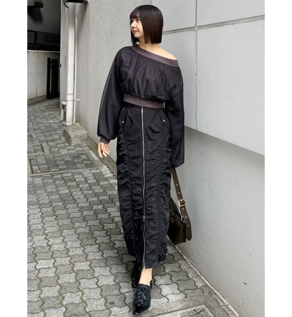 MURUA「チュールレイヤードプルオーバー」|Tシャツ・カットソー|