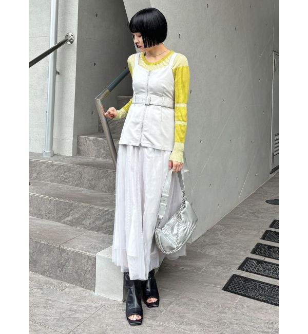 MURUA「チュールジャンパースカート」|ワンピース|