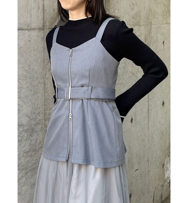 MURUA「チュールジャンパースカート」|ワンピース|