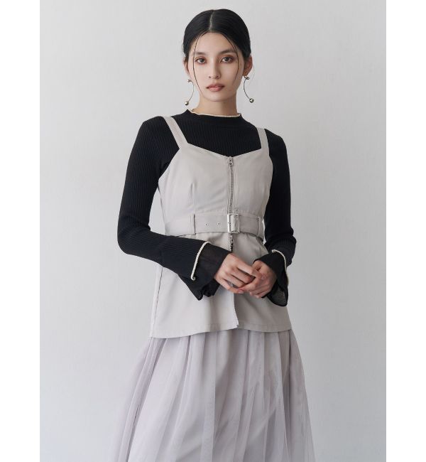 MURUA「チュールジャンパースカート」|ワンピース|