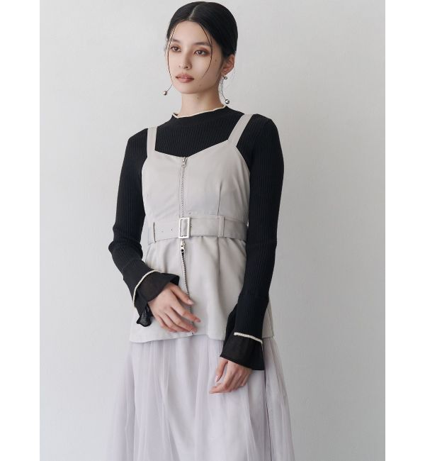 MURUA「チュールジャンパースカート」|ワンピース|