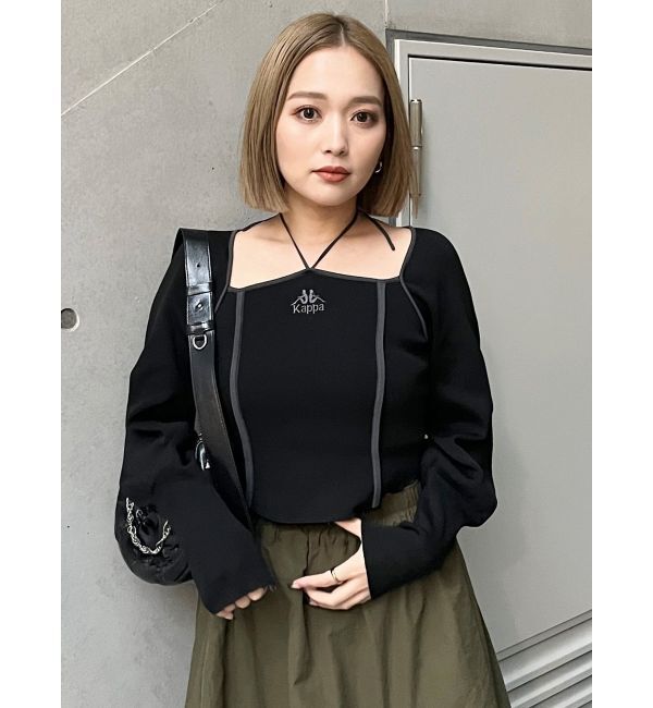 MURUA「【Kappa】トリミングリボンネックニット」|ニット・セーター|