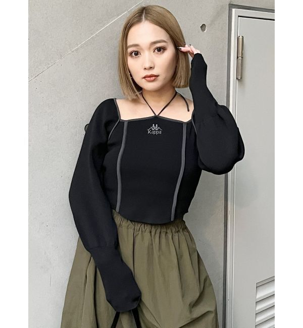 MURUA「【Kappa】トリミングリボンネックニット」|ニット・セーター|