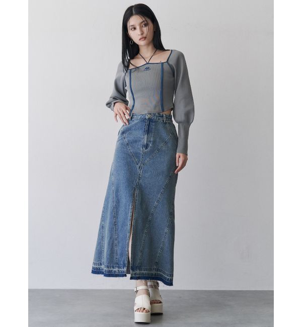 MURUA「【Kappa】トリミングリボンネックニット」|ニット・セーター|