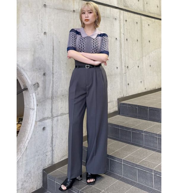 MURUA「シアーケーブルハーフニット」|ニット・セーター|