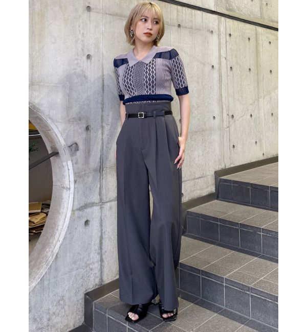 MURUA「シアーケーブルハーフニット」|ニット・セーター|