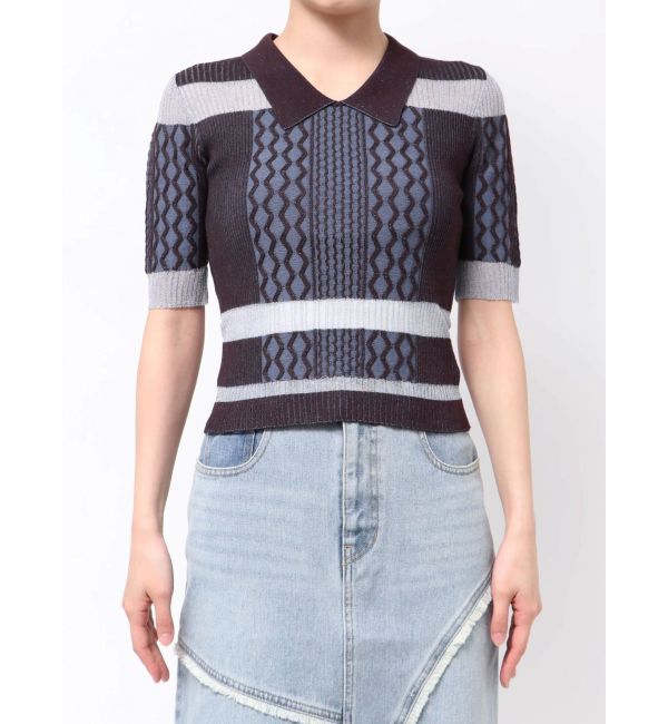 MURUA「シアーケーブルハーフニット」|ニット・セーター|