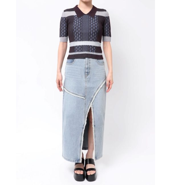 MURUA「シアーケーブルハーフニット」|ニット・セーター|