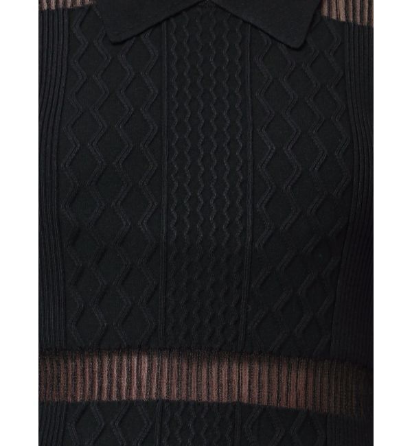 MURUA「シアーケーブルハーフニット」|ニット・セーター|