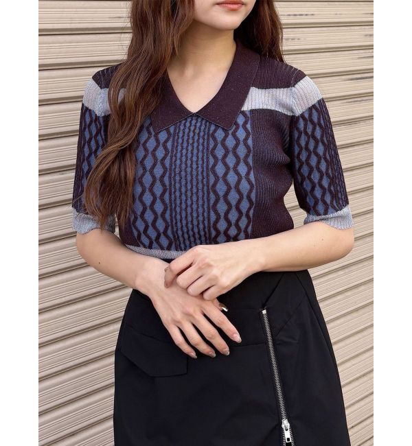 MURUA「シアーケーブルハーフニット」|ニット・セーター|