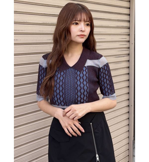 MURUA「シアーケーブルハーフニット」|ニット・セーター|
