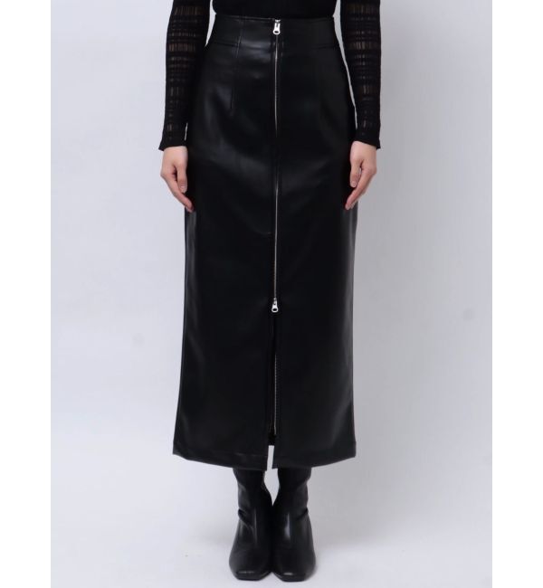 MURUA「マルチウェイナローフェイクレザースカート」|スカート|