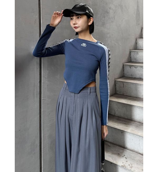 MURUA「ラメピンストライプタックワイドパンツ」|その他|