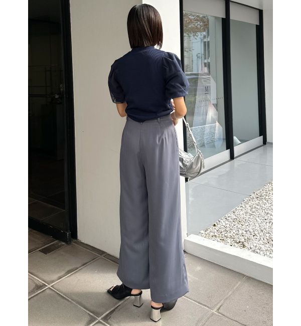 MURUA「ラメピンストライプタックワイドパンツ」|その他|