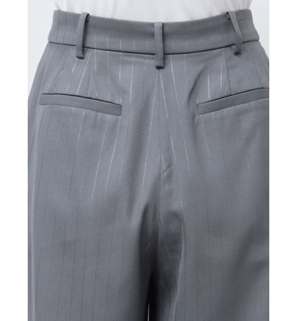 MURUA「ラメピンストライプタックワイドパンツ」|その他|