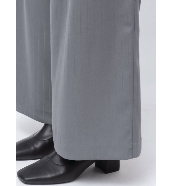 MURUA「ラメピンストライプタックワイドパンツ」|その他|