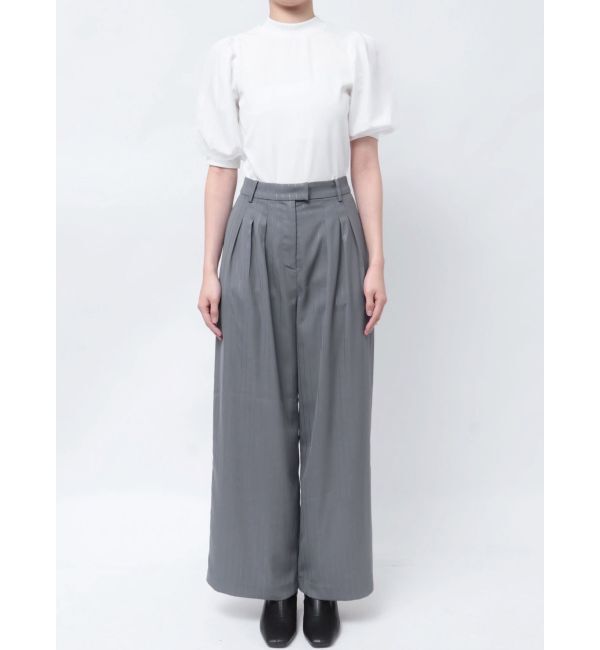 MURUA「ラメピンストライプタックワイドパンツ」|その他|