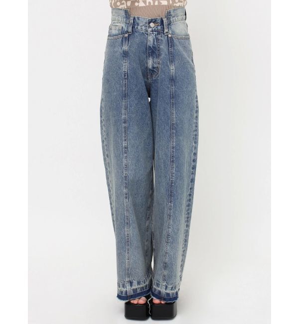 MURUA「パターンヴィンテージライクワイドデニム」|デニム|