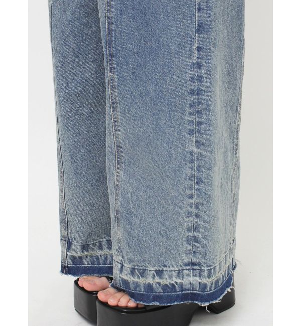 MURUA「パターンヴィンテージライクワイドデニム」|デニム|